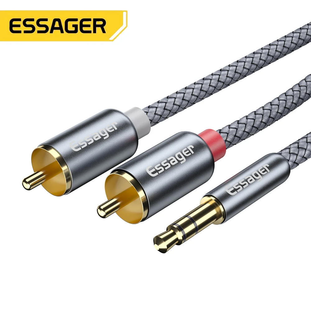 Essager Cable 3.5mm a 2RCA – Divisor Audio para TV y PC - imagen 2