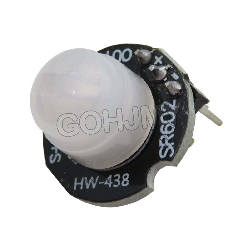 Mini Sensor de movimiento SR602, módulo Detector de MH-SR602, Kit PIR infrarrojo piroeléctrico, soporte de interruptor sensorial para Arduino Diy con lente