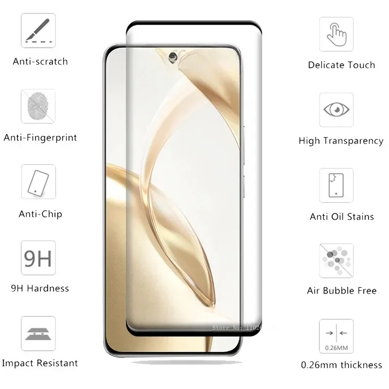 6 en 1 para Honor 200 vidrio para Honor 200 vidrio templado HD 9H cubierta curva completa Protector de pantalla para Huawei Honor 200 lente de cristal - imagen 3