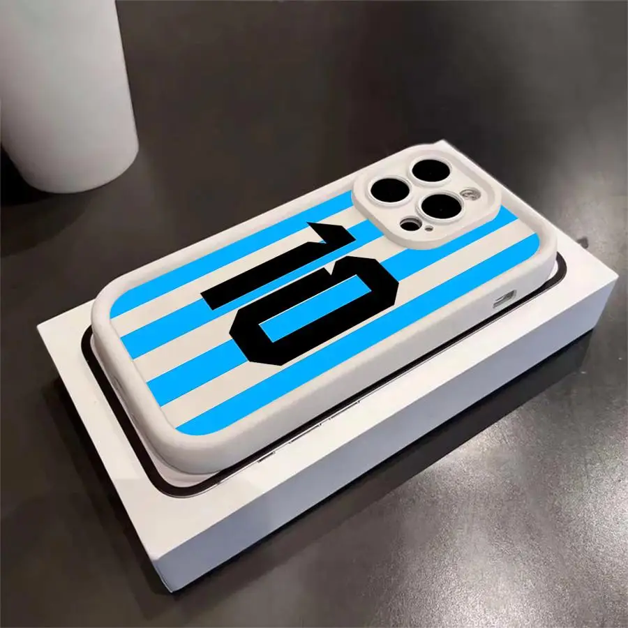 Funda de teléfono con número de fútbol de dibujos animados para iPhone 16 Pro Max 15 Plus 14 13 12 11 16e 15 14 16 Pro 13Pro, funda suave - imagen 5