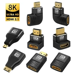 Adaptador HDMI 2.1 Macho a Hembra Ángulo 90/270° MIZIQIER