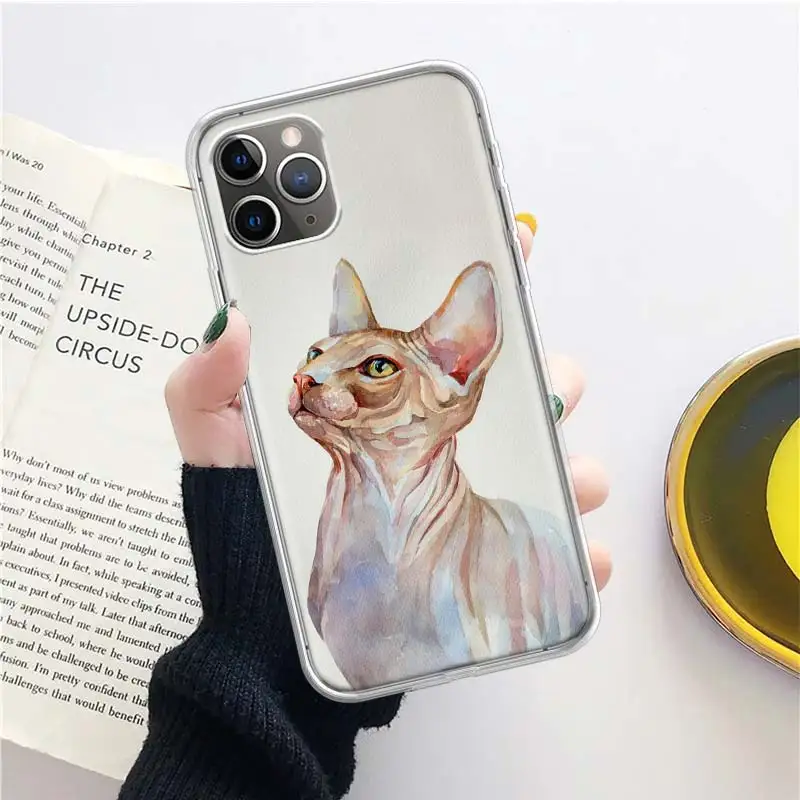 Lavaza Sphynx Sphinx Cat funda de teléfono de silicona para Apple iPhone 16 15 14 11 Pro Max 13 Plus 12 Mini 7 8 + X XR XS SE funda She - imagen 5