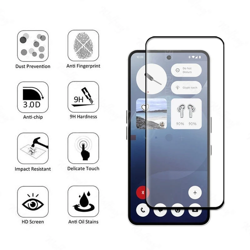 6 In 1 For Nothing Phone 3a Pro Glass Tempered Glass Nothing Phone 3a Pro Glass Screen Protector Camera Film Tempered Film - imagen 2
