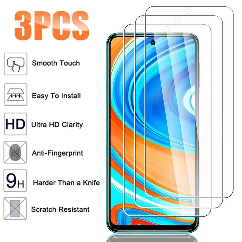 3 uds Protector de vidrio templado para Xiaomi 15 14 14T 13 13T 12T 12 11 Lite Poco F3 F4 F5 F6 X6 M6 Redmi Note 13 Pro cristal de pantalla