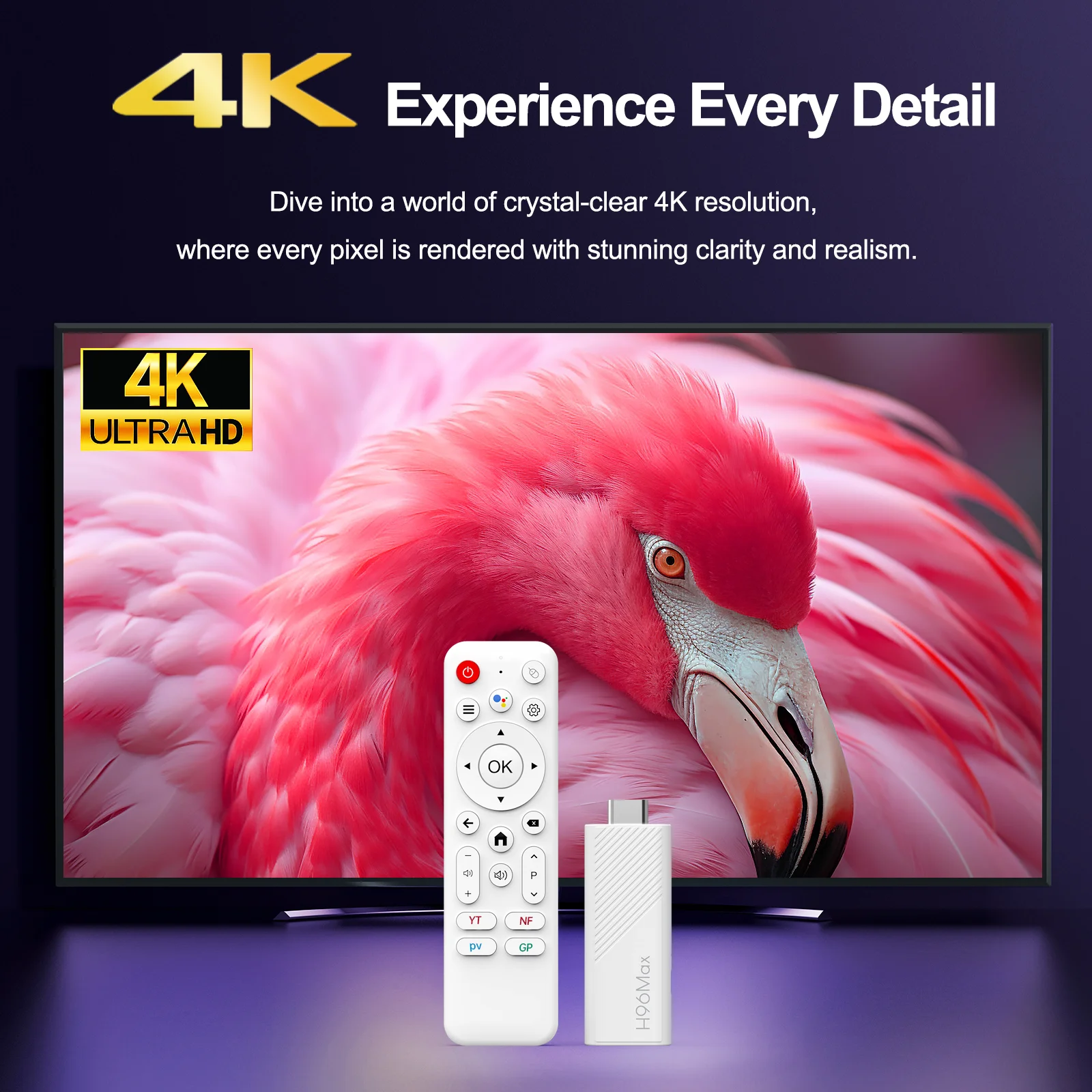 H96 MAX H313 TV Stick Android 14 4K Wi‑Fi 6 BT 5.0 Asistente Google - imagen 2