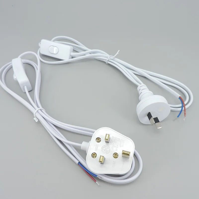 Cable de alimentación de CA de 1,8 m, interruptor de encendido y apagado, cables de extensión de dos pines, tipo Cable, línea adaptadora para lámpara de luz LED, enchufe UE EE. UU. - imagen 5