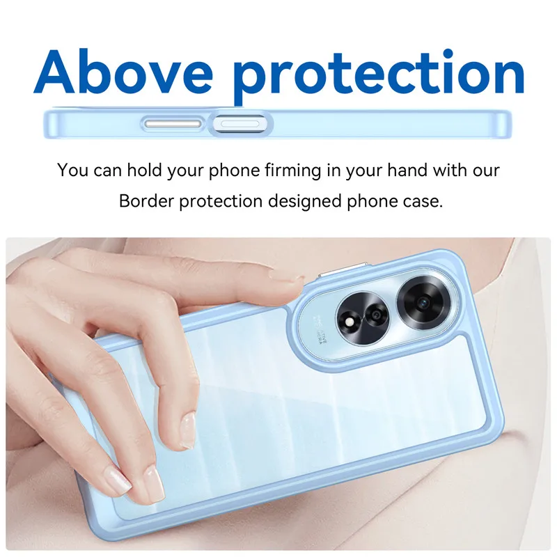 Funda para OPPO A60 4G, carcasa de TPU, borde acrílico, protector de parachoques, protector trasero, Funda de teléfono para OPPO A60 - imagen 3