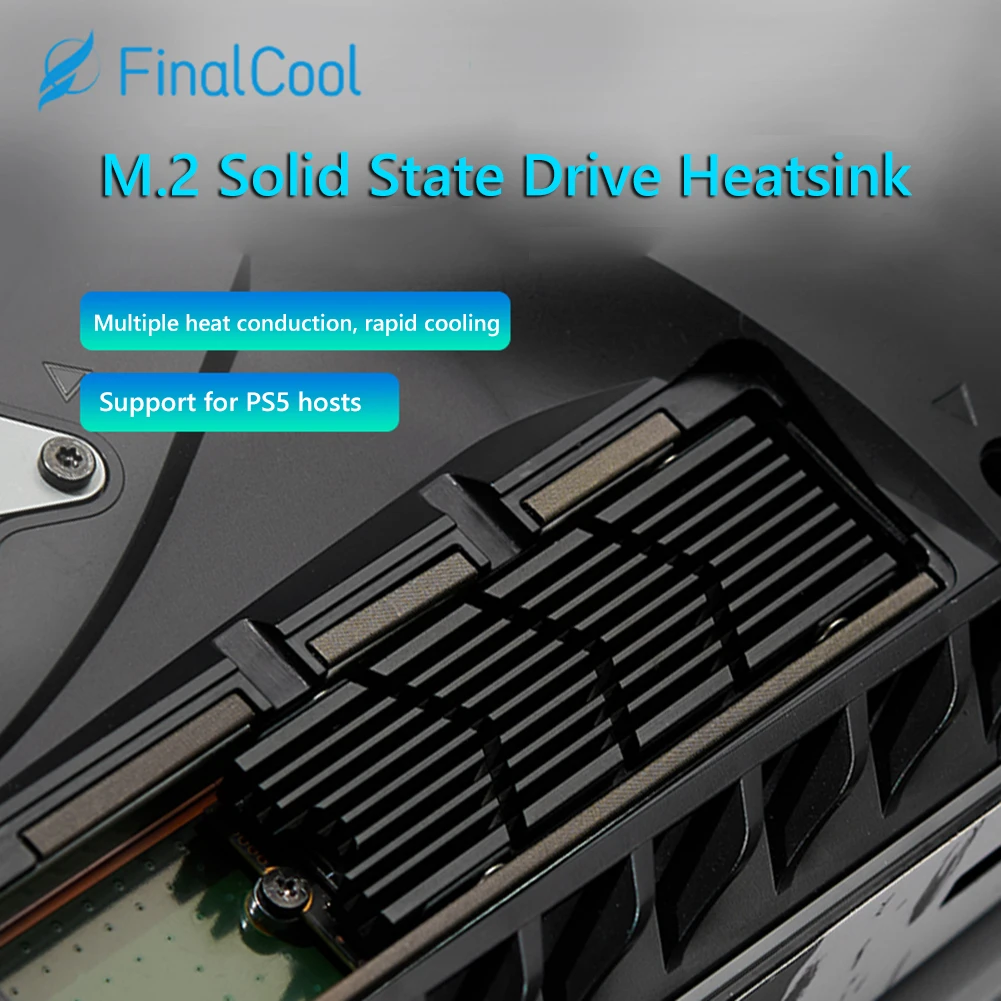 FinalCool-disipador de calor M.2 NVMe SSD, disco duro de estado sólido M2 2280, disipador térmico de aleación de aluminio, radiador enfriador con almohadilla térmica de silicona - imagen 5