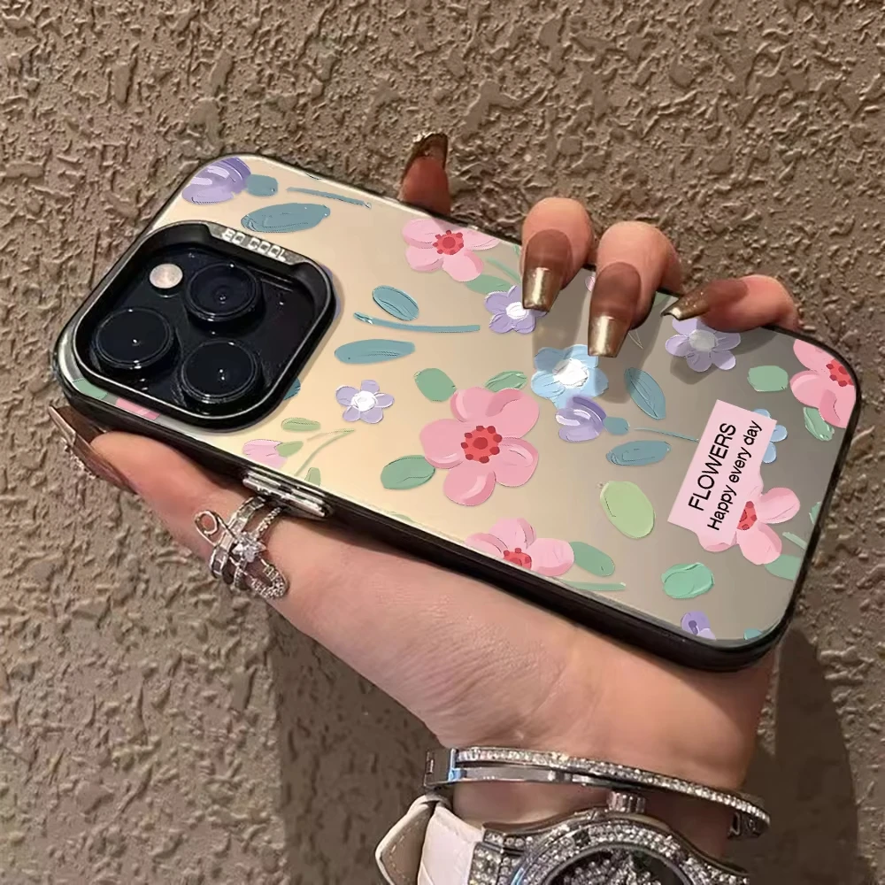 Funda de teléfono con patrones de flores coloridas para iPhone 17 Pro Max 16 15 14 13 12 11 XR XS 16 Plus 16E 17 cubierta dura a prueba de golpes de aire - imagen 3