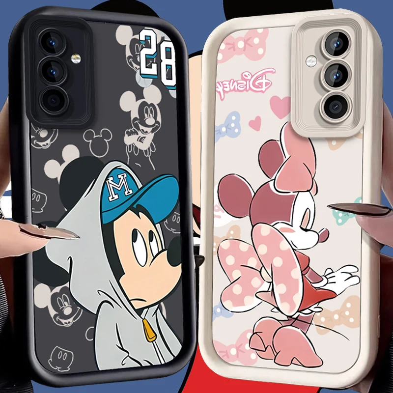 Funda Disney Mickey Minnie para Samsung Galaxy S24 S23 S22 S21 Ultra Plus S20 FE A54 A53 A52 A52S A51 A50 A50S A34 A33 A32
