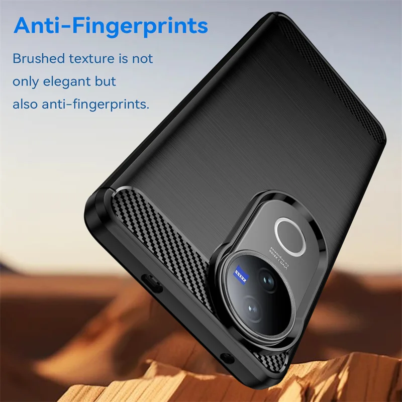 Vivo V50 V2427 funda de silicona parachoques a prueba de golpes silicona TPU contraportada mate funda de teléfono para Vivo V50 VivoV50 5G V2427 - imagen 3