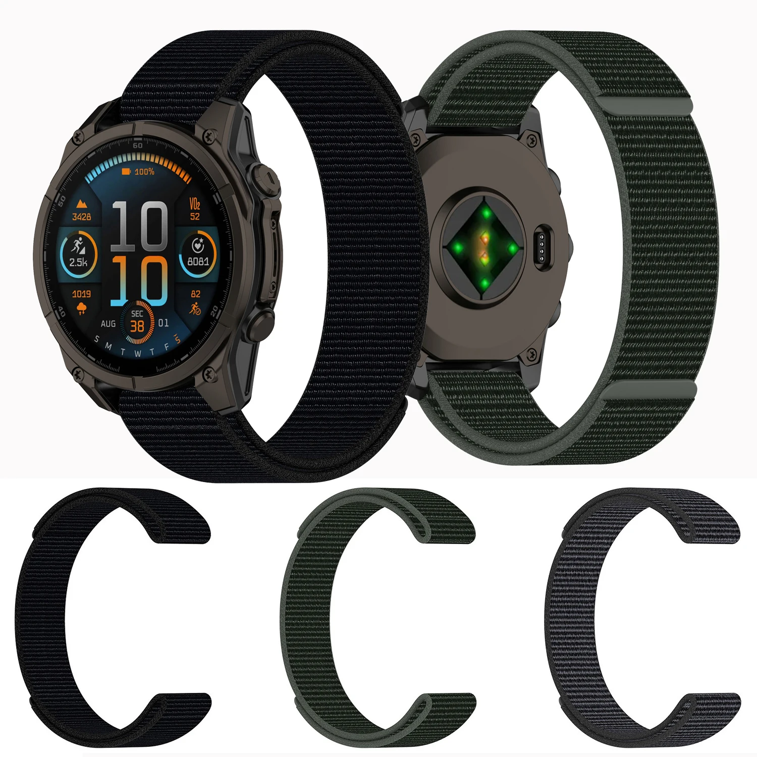 Correa de nailon de 22mm para reloj Garmin Fenix 8 E 47m/Epix, pulsera Fenix 7 6 Pro 5 Plus, pulsera Forerunner 965 955 935 945