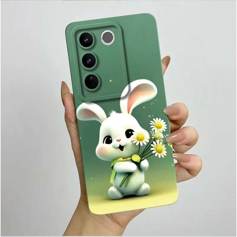 Funda de teléfono para Vivo V27 Pro V27E 5G, bonita mariposa, flores, silicona líquida suave, funda trasera a prueba de golpes, Fundas antideslizantes - imagen 4