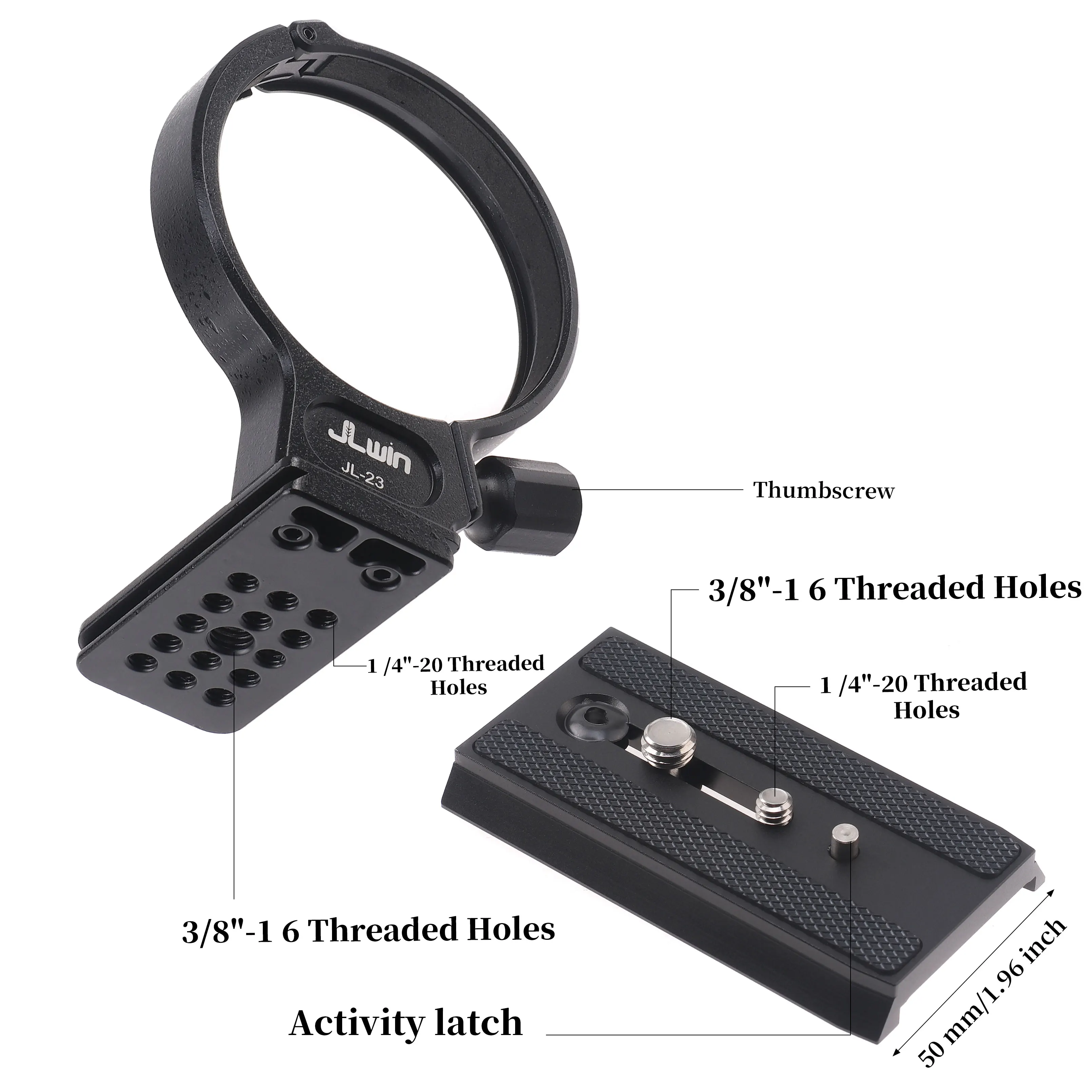 Anillo de montaje de Collar de trípode FOTGA, placa de liberación rápida de 1/4 "para SIGMA APO 70-200mm F2.8 II EX DG 77mm, anillo de fotografía para lente de cámara - imagen 2