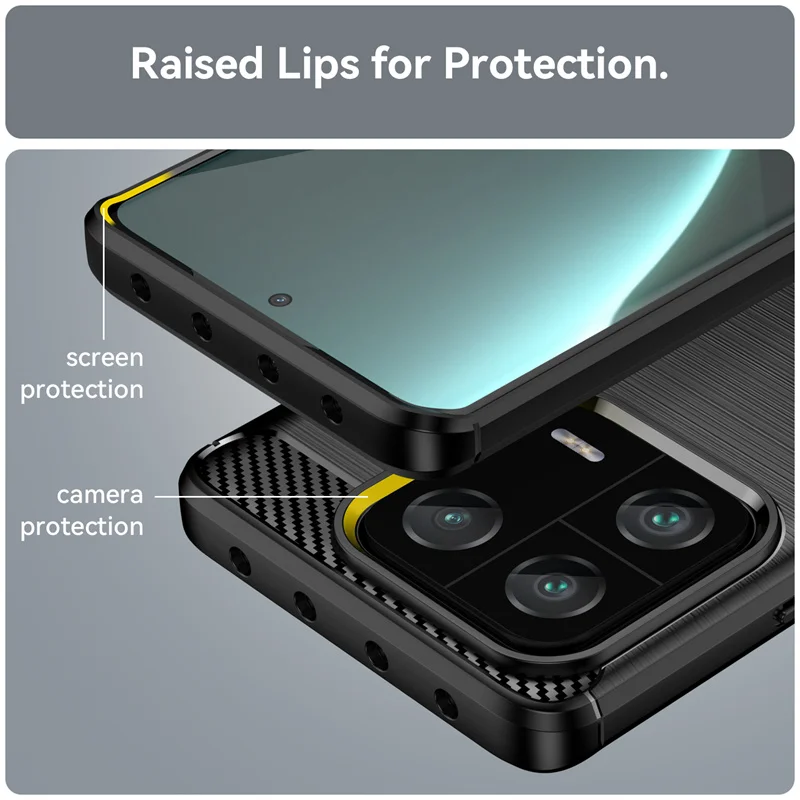 Funda de silicona suave para Xiaomi, protector de teléfono de fibra de carbono para Xiaomi Mi 13 Pro - imagen 3