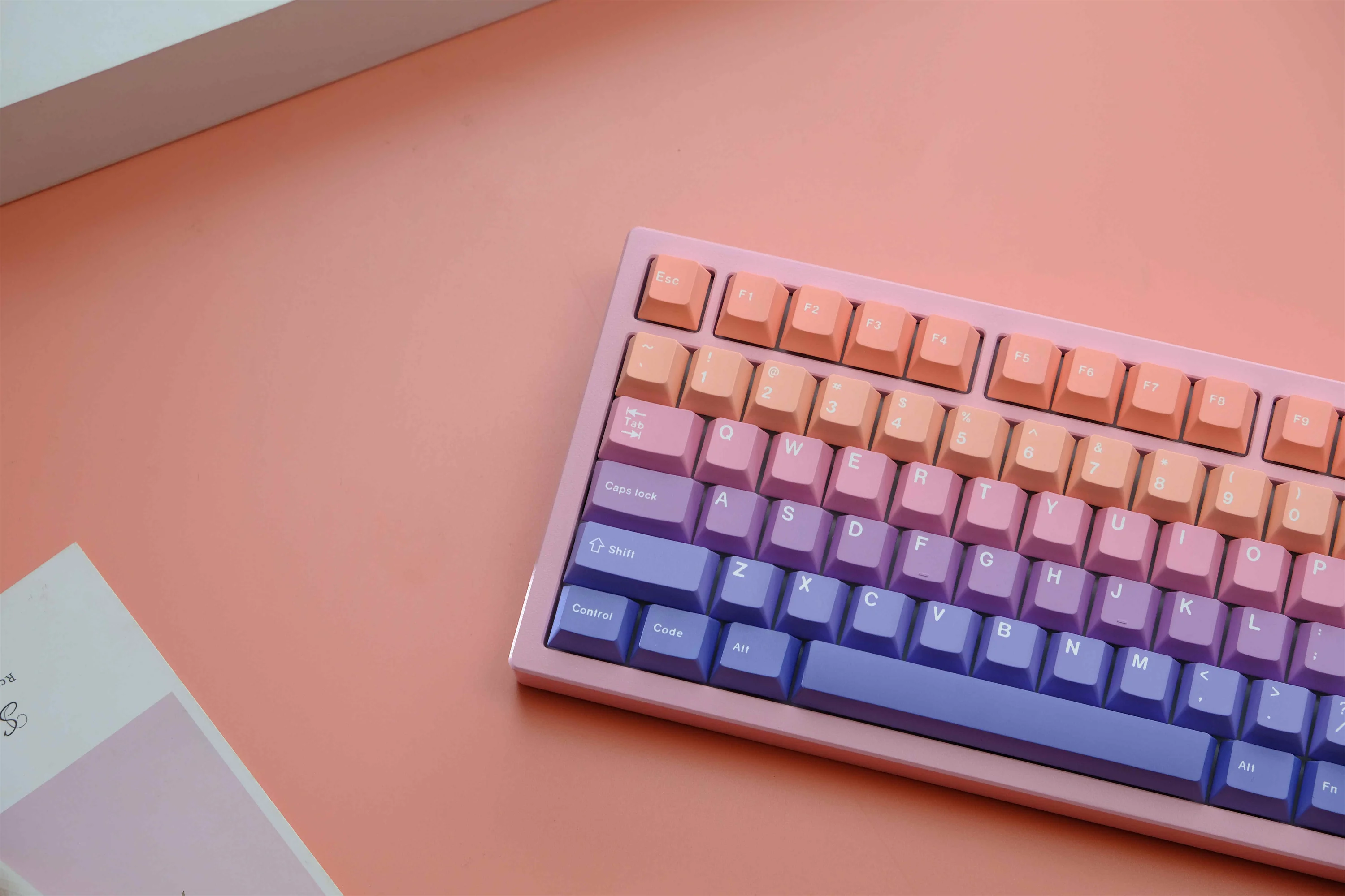 Dreamland-teclas PBT con gradiente, accesorio con 147 teclas, perfil de cereza, DYE-SUB personalizado para teclado mecánico - imagen 2