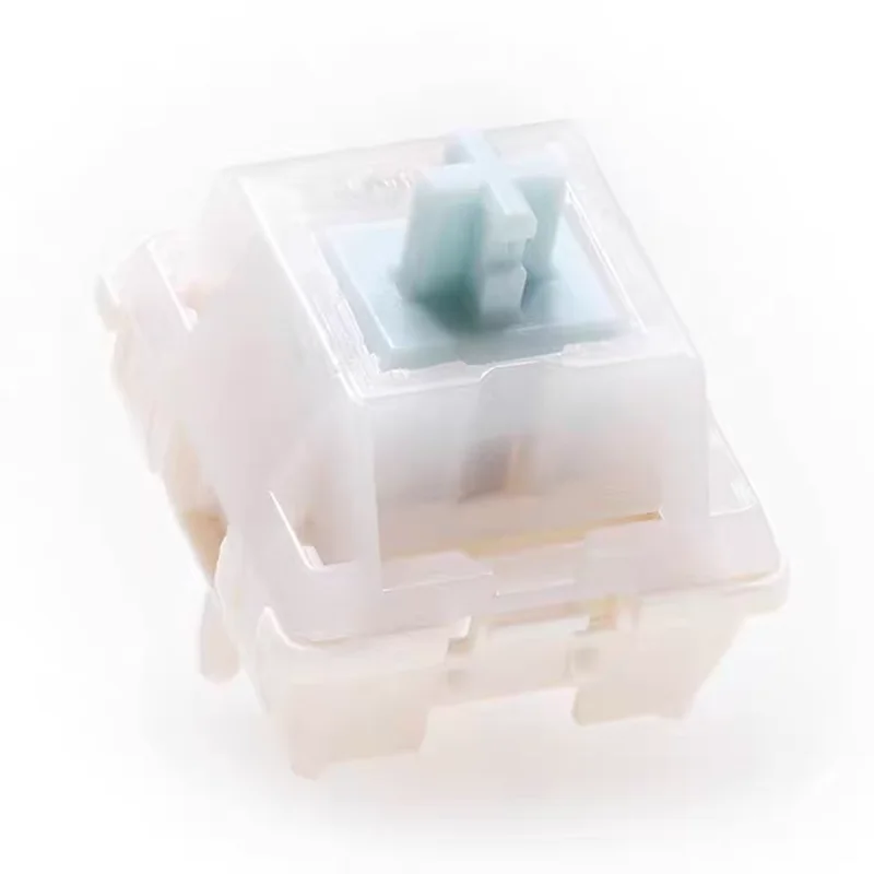 QTUO-interruptor lineal de caramelo de leche, Teclado mecánico de 5 puntos, rosa, amarillo y azul, interruptores MX personalizados, eje de transparencia de niebla para PC para videojuegos - imagen 4