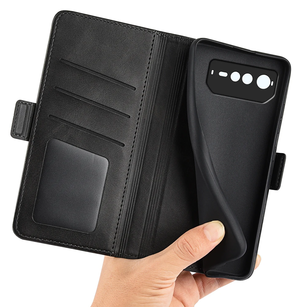 Funda de cuero con tapa para Asus ROG Phone 6, funda magnética Vintage - imagen 4