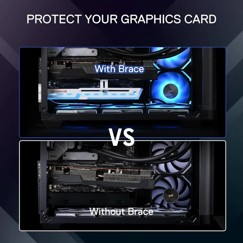 Soporte Redragon GCP03 ARGB GPU, soporte para tarjeta gráfica ARGB de 5V y 3 pines, soporte para tarjeta de vídeo, soporte de altura de longitud - imagen 5