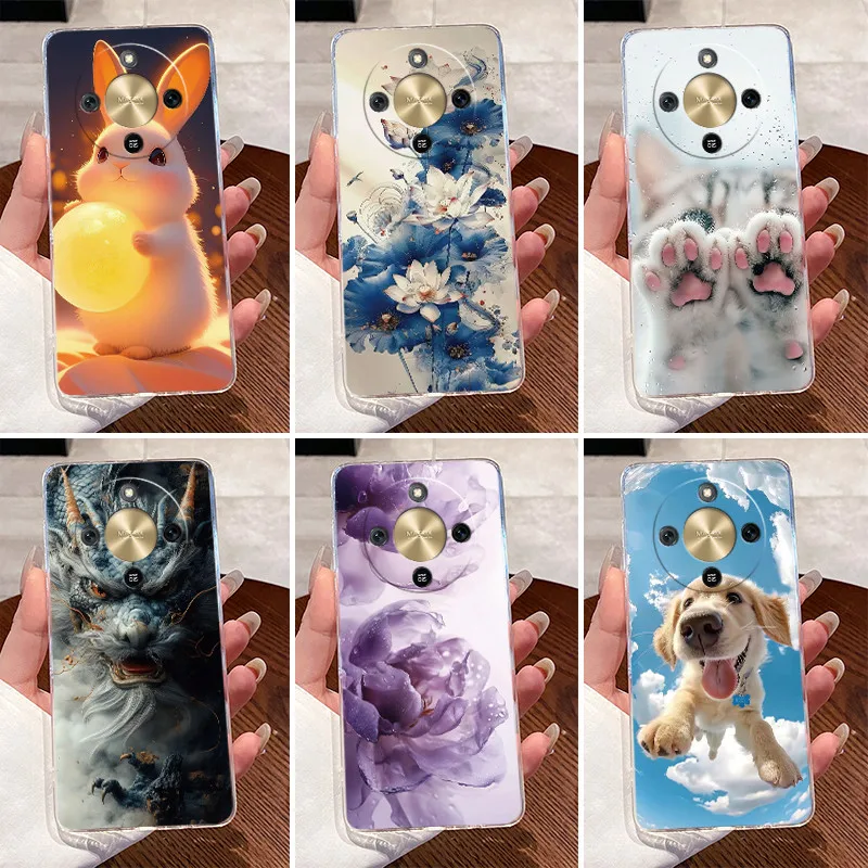 Carcasa para Honor X9D 5G, estética, dragón de lujo, lindo, genial, para niños y niñas, funda trasera de silicona suave para teléfono, carcasa transparente de TPU