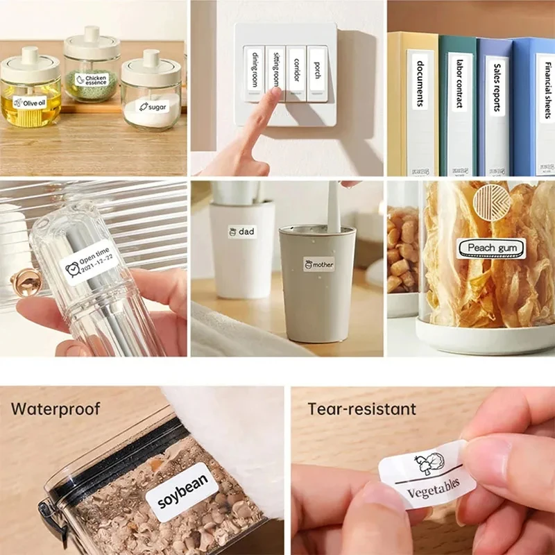 Niimbot D110 Label Thermische Sticker Wit Zelfklevend Papier Waterdicht 3/5/10 Rollen Papieren Goedkoopste Officiële Voor D101 D11 Printer - imagen 5