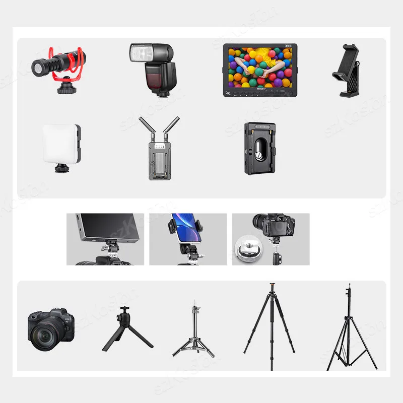 Soporte de montaje para Monitor de zapata fría, placa QR, fotografía Universal de zapata fría para cámara DSLR, Monitor, Flash, micrófono, luz de relleno - imagen 3