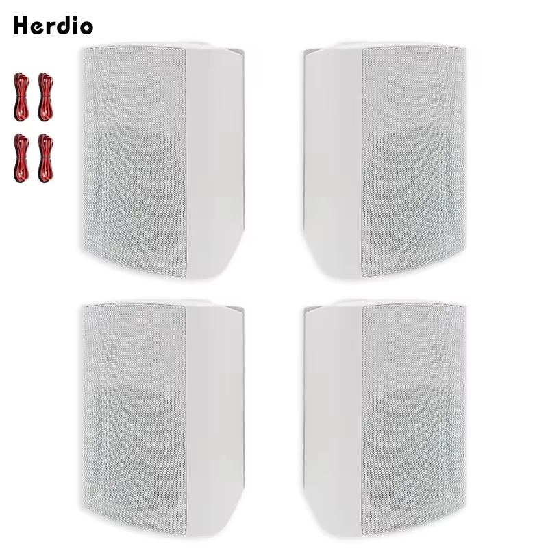 Herdio-Altavoces pasivos de 5,25 "y 600 vatios, dispositivo estéreo de rango completo con cable, resistente al agua, montaje en pared, volumen fuerte para Patio