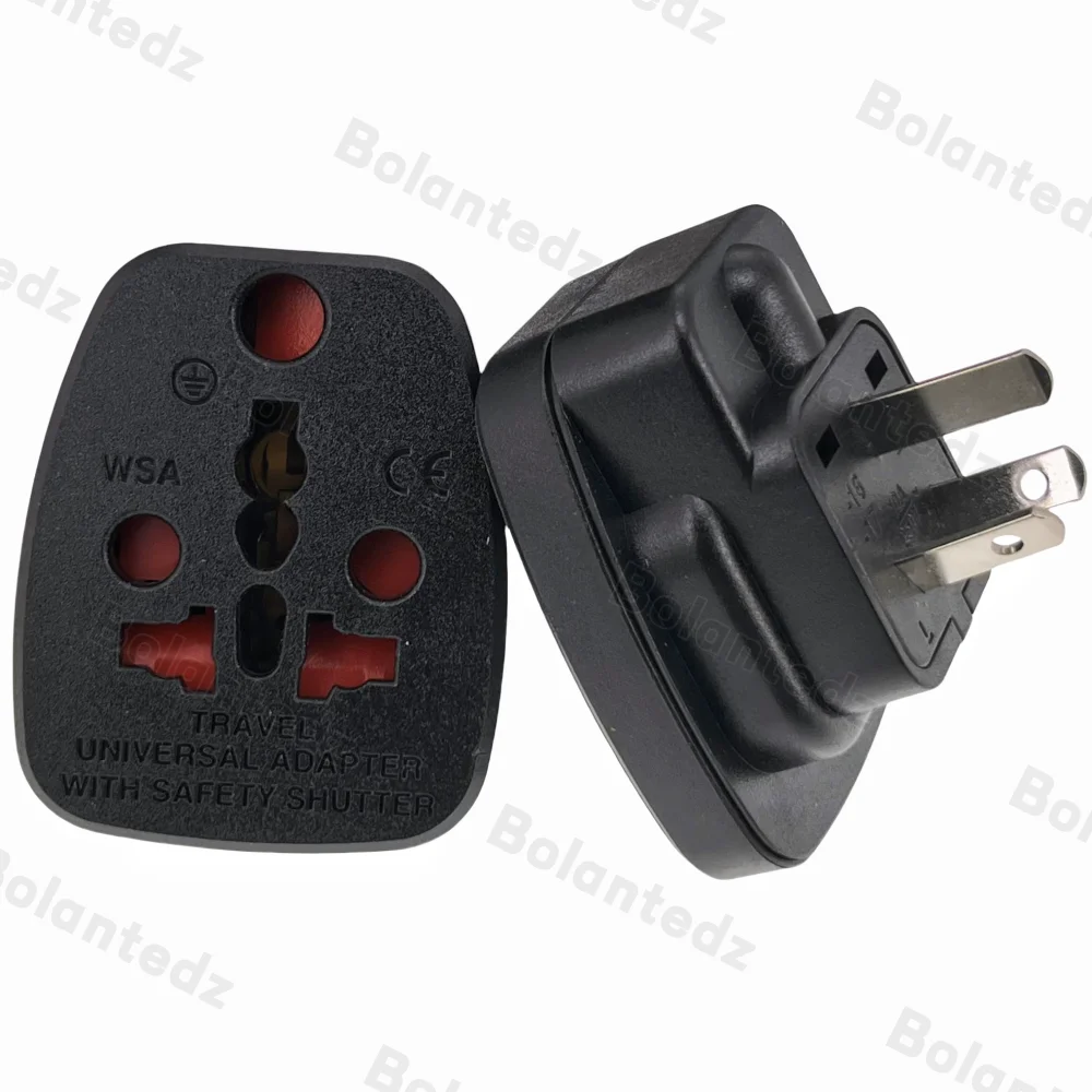 Bolantedz 1 Uds Universal UE EE. UU. Reino Unido AU Japón suizo Alemania Francia Sudáfrica a AU australiano China tipo I enchufe adaptador 10A 250V - imagen 2