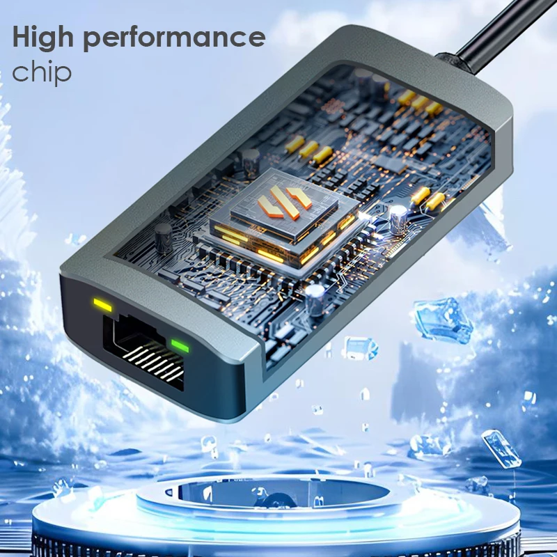 Nuevo 2500Mbps USB 3,0/tipo C a RJ45 Ethernet 2,5G adaptador con cable convertidor de red LAN Hub para Win7/8/10 para portátiles Macbook PC - imagen 5