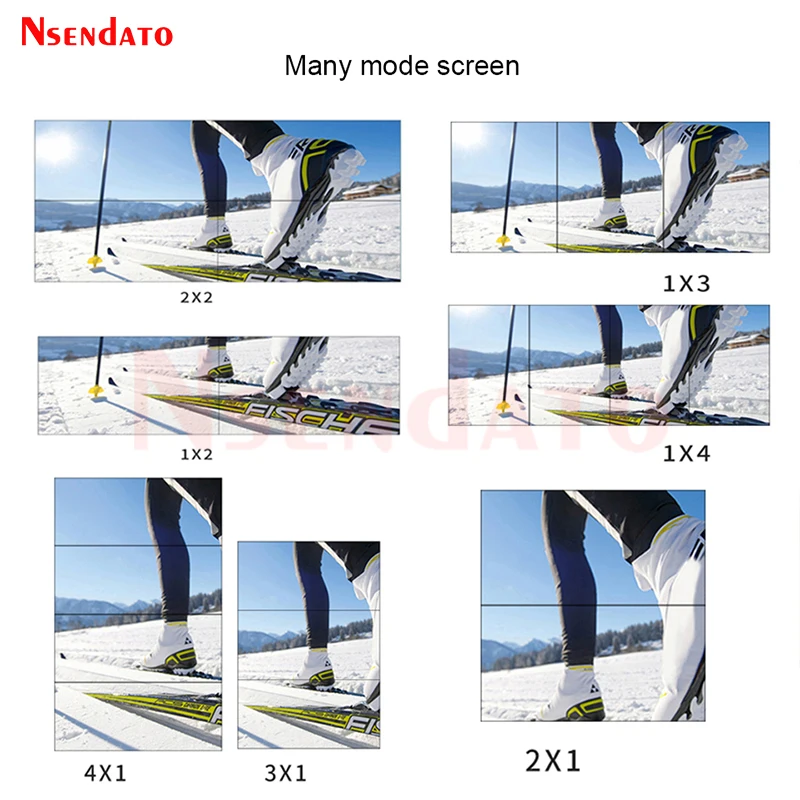 Controlador de pared de vídeo de TV HDMI 1080P, 2x2, 4 canales, HDMI, DVI, VGA, procesador de vídeo USB, procesador de pantalla de empalme de TV de pared de vídeo HDMI - imagen 5