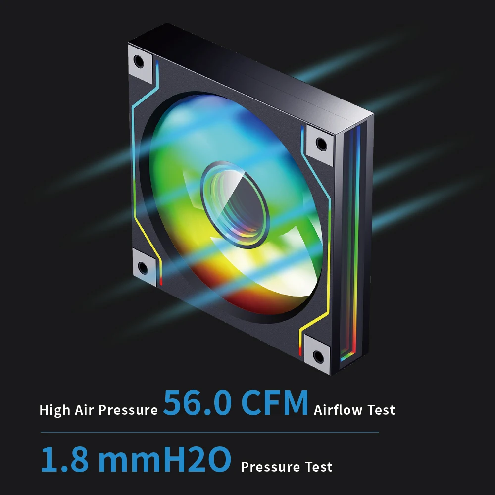 Darkflash DM20 ARGB Pc Case Fan Ventiladores 120mm Pc Infinity Spiegel Ontwerp 4PIN PWM 5V 3PIN Stille Koelventilator Aircooler - imagen 5