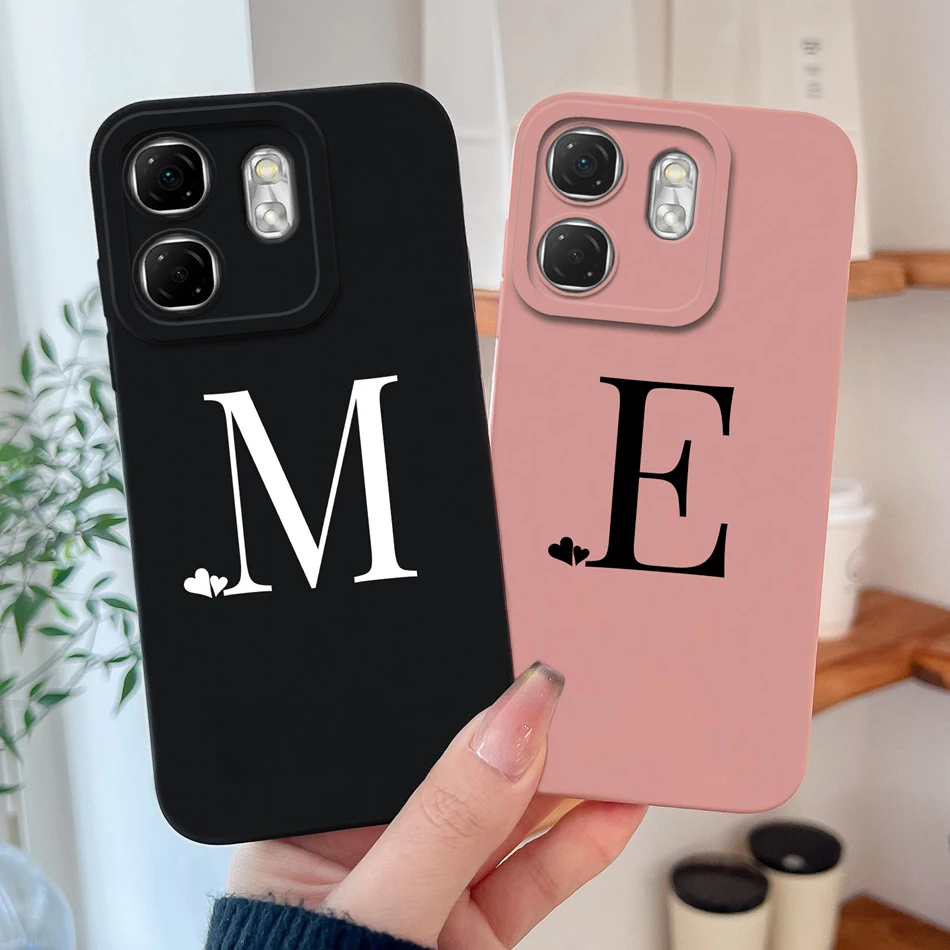 Para Infinix Smart 9 HD funda trasera con letras de corazón pequeño para Infinix Smart9 HD parachoques de protección de cámara de silicona líquida suave