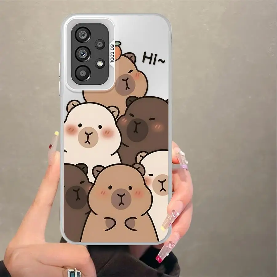 Funda para Samsung Galaxy A51 A52 A71 A54 A55 A10 A20 A06 A07 A30 A50 A04 A05 A02 A03 A56 A72 funda trasera para teléfono Capibala bonita - imagen 3