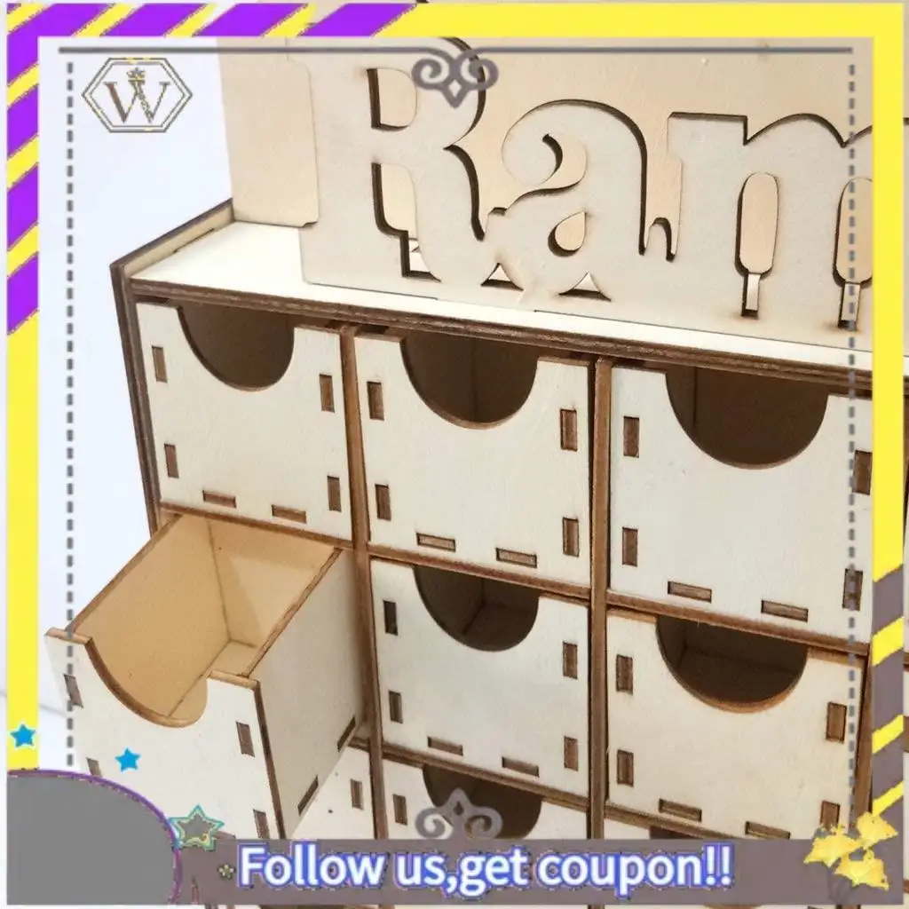 Nuevo calendario de Adviento de madera Eid Ramadán Mubarak, decoraciones musulmanas islámicas Eid, adornos, suministros para fiestas - imagen 3