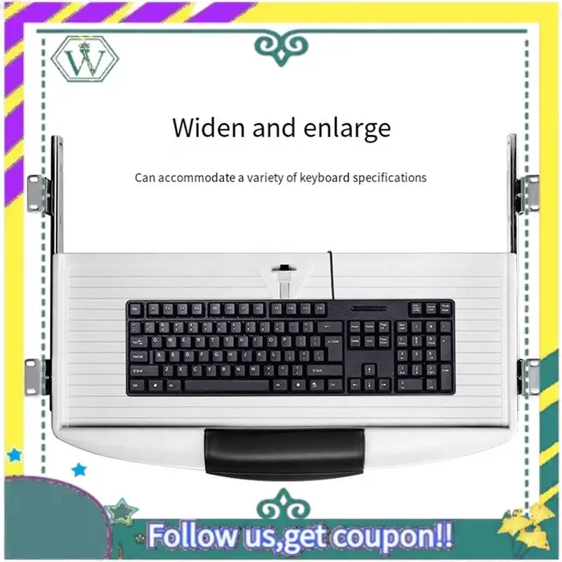 A28Q-placa de almacenamiento para teclado debajo del escritorio, cajón, bandeja para teclado, soporte para teclado de oficina, organizador deslizante para teclado - imagen 5