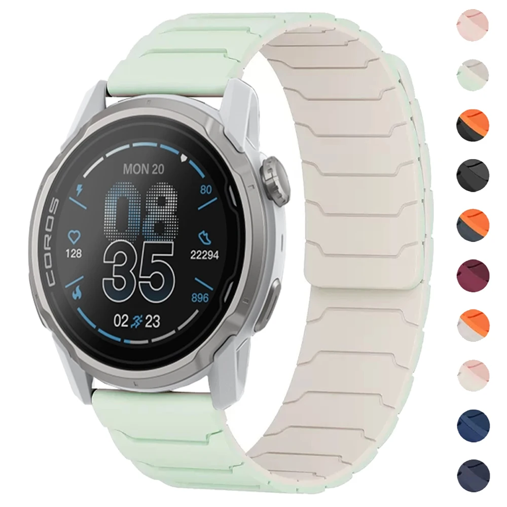 Para COROS APEX 4 correa de silicona de 42mm para COROS PACE 3 2/APEX 2 Pro/APEX 42 46mm/APEX 2 pulsera 20 22mm correa de bucle magnético