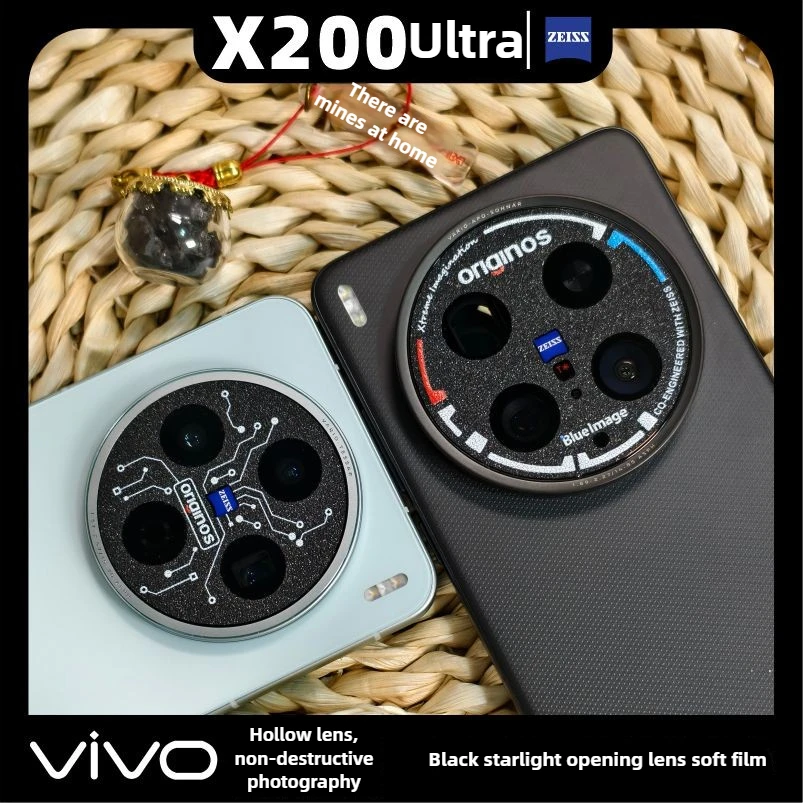 Película de lente para VIVO X200 Ultra, 3 uds., película de cámara perforada mate impresa para VIVO X200Ultra pegatina suave resistente a los arañazos - imagen 2