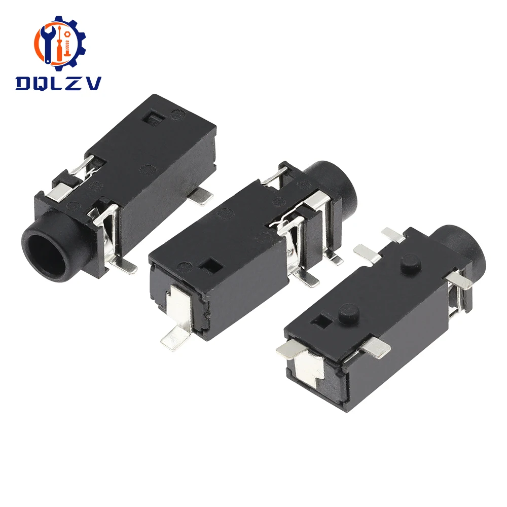 Conector de Audio de 3,5mm PJ-325 Horizontal 5 pines SMD Base de montaje conector de auriculares estéreo canal monofónico PJ328 PJ-328 - imagen 3