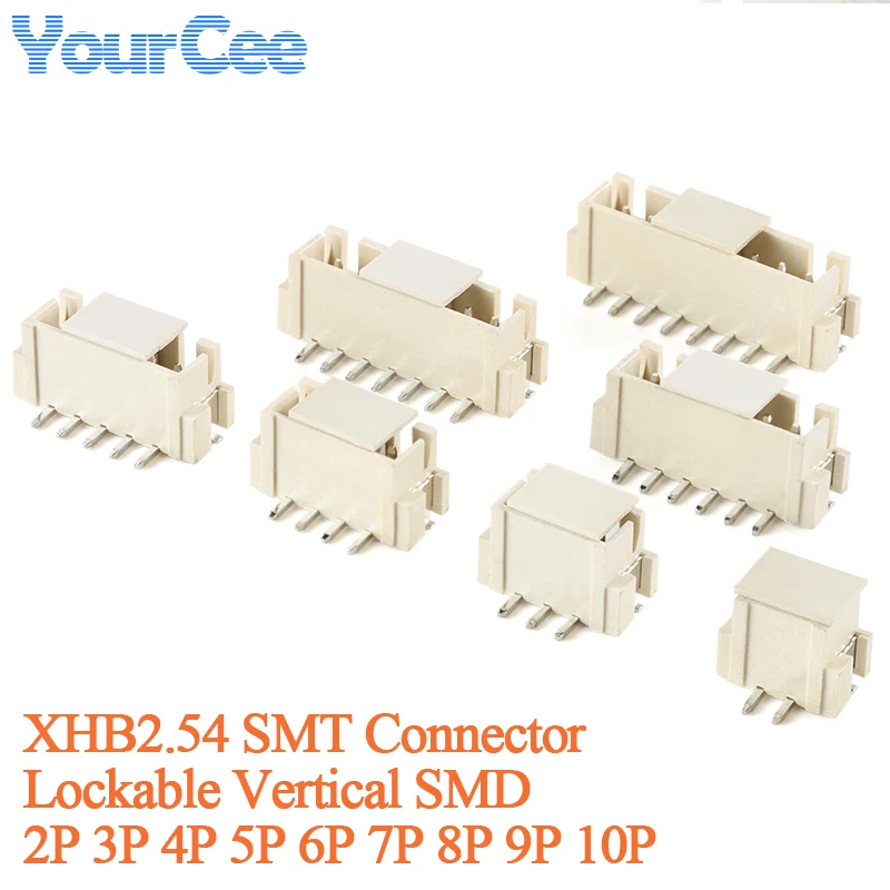 20 piezas conectores XHB2.54 enchufe hembra hebilla bloqueable aguja curva/recta Vertical Horizontal 2P 3P 4P 5P 6P 7P 8P 9P 10PIN - imagen 3
