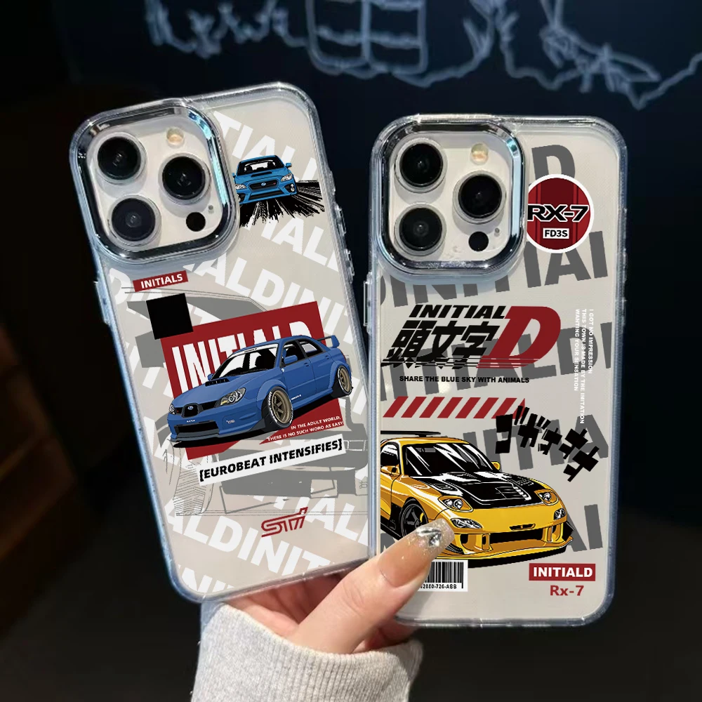 Funda de teléfono con inicial de Anime D para Samsung Galaxy S25 Edge S24 S23 S22 S21 S20 FE Ultra Plus 5G, funda transparente de lujo