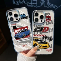 Funda de teléfono con inicial de Anime D para Samsung Galaxy S25 Edge S24 S23 S22 S21 S20 FE Ultra Plus 5G, funda transparente de lujo