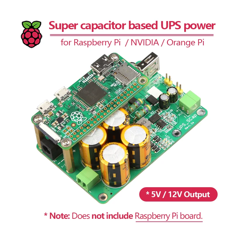 Supercondensador de alimentación UPS para Raspberry Pi y sistema integrado, entrada de 7-24v, salida de 5v/12v - imagen 5