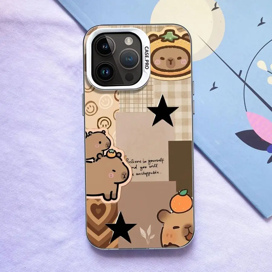 CapyBara Linda funda trasera para teléfono para iPhone 12 XR 15 Plus 17Air XS 16 17 Pro Max 13 16e 11 14 - imagen 2