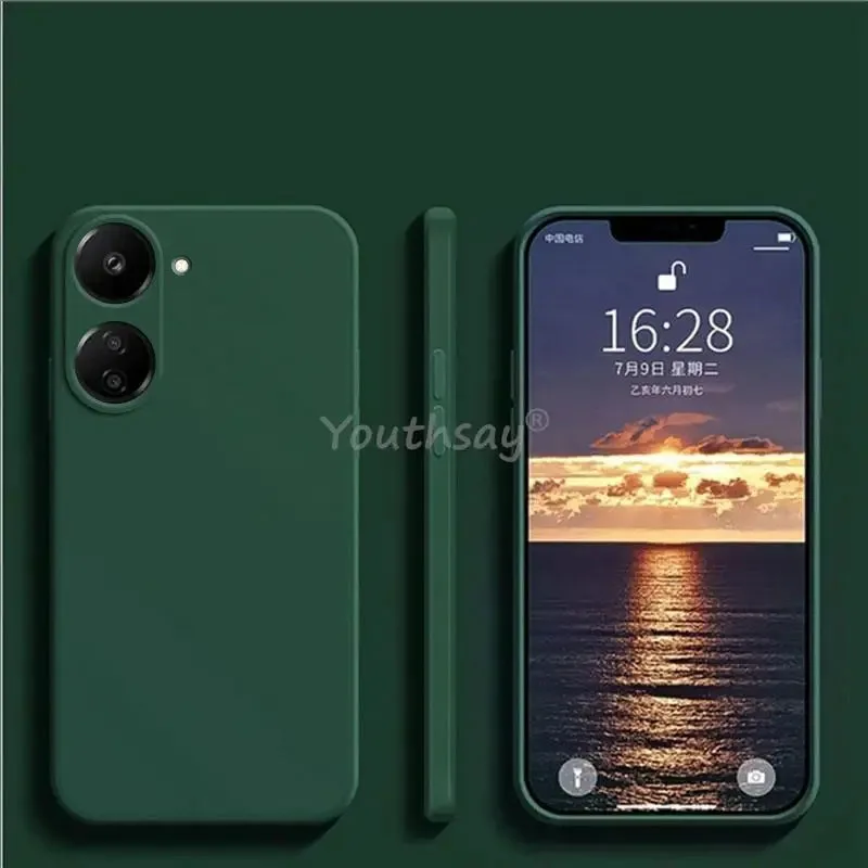 Para Poco C71 funda Xiaomi Poco C71 funda Fundas Coque suave Original silicona líquida Protector de cámara parachoques de teléfono Poco C71 - imagen 3