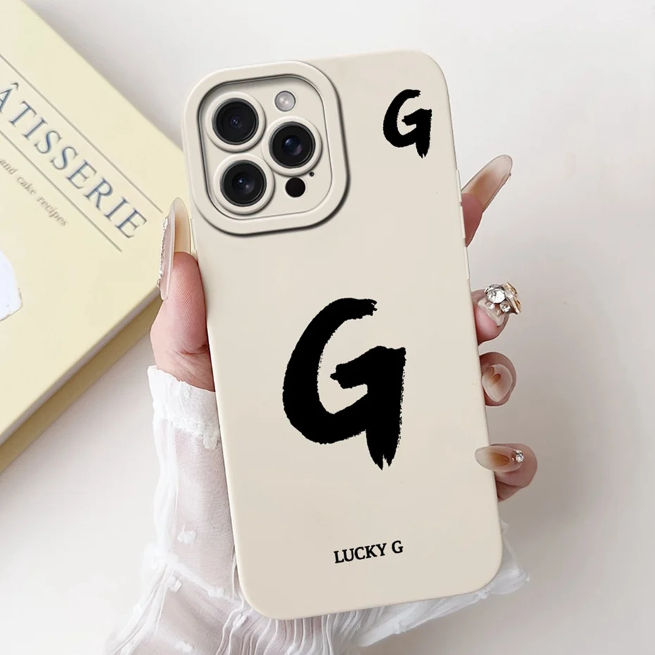 Nueva funda de teléfono con letras a la moda para iPhone 15 Pro Max 15Pro, fundas de silicona suave a prueba de golpes para iPhone15 15ProMax, fundas para parachoques - imagen 5