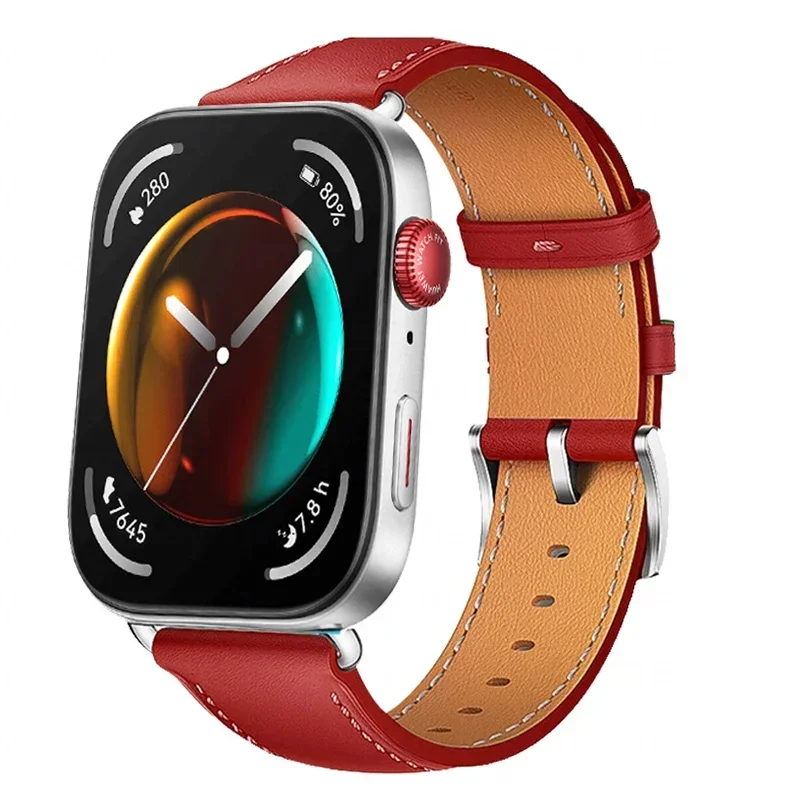 Correa para Huawei Watch Fit 3, pulsera de repuesto para reloj inteligente, pulsera retro de cuero genuino para Huawei Fit 2, accesorios - imagen 4