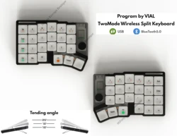 Cornix Teclado Dividido CNC VIAL con Kailh Choc Hot-Swap