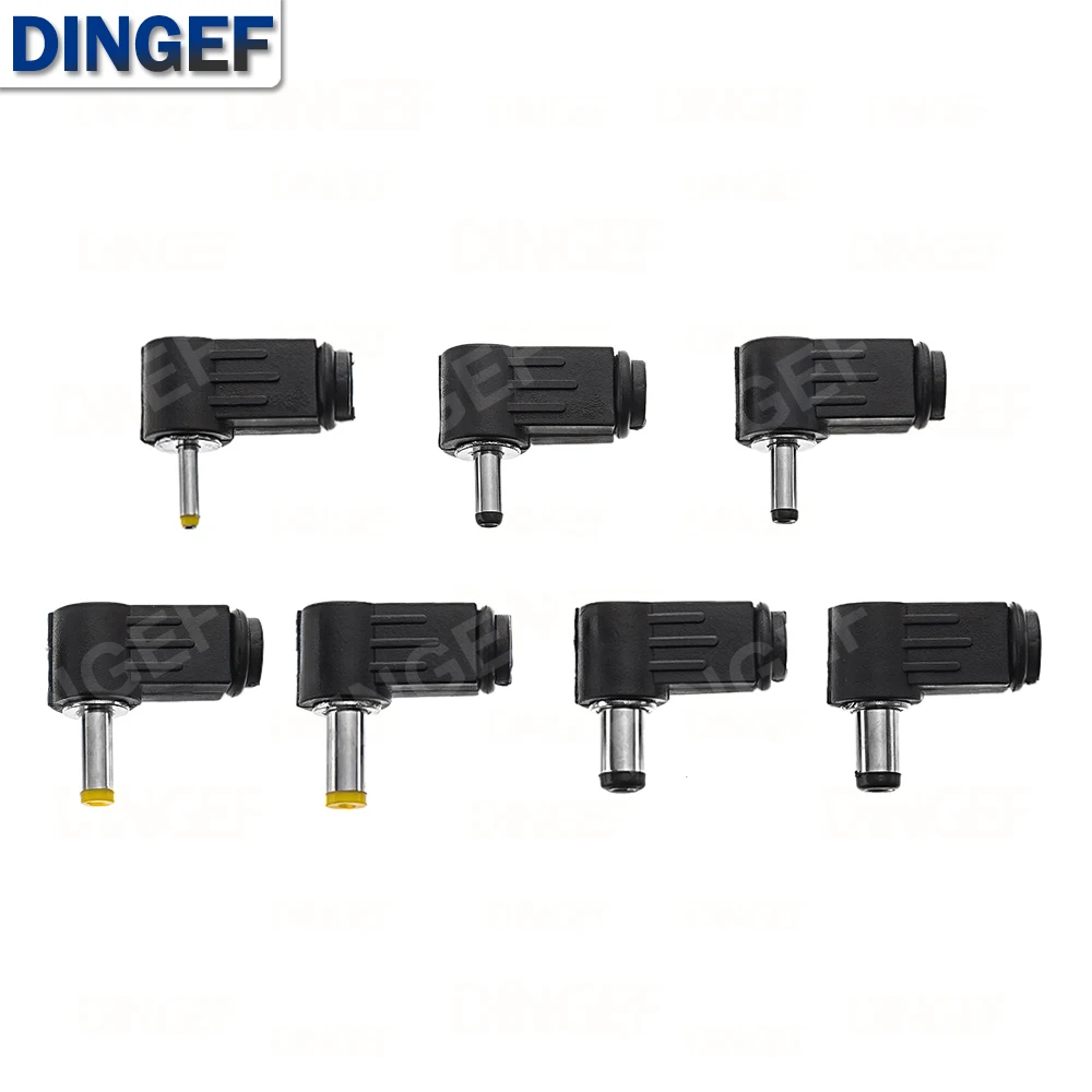 5 uds enchufe CC codo de 90 grados 5,5*2,1mm conjunto de cableado de enchufe de alimentación CC 5,5*2,5mm tipo de cable de soldadura 4,8x1,7mm 4,0x1,7mm 3,5x1,35mm - imagen 3