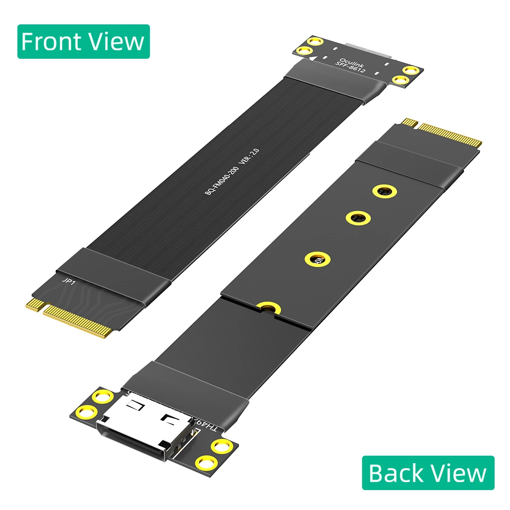 Cable de extensión M.2 M Key a Oculink SFF-8612 Cable PCIe 4,0 Gen4 para Mac os/Windows/Linux M.2 para adaptador NVME a Oculink 4i - imagen 2