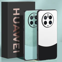 Funda de cuero PU de lujo para Huawei Mate 50 Pro, cubierta trasera, protección de silicona Mate, funda de teléfono para Huawei Mate 40, 60 Pro, 50 RS